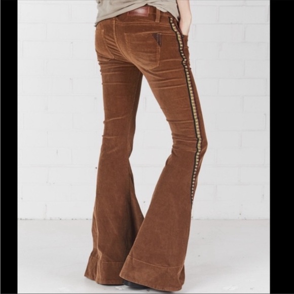 OneTeaspoon Marines Low Rise Brown Flare Corduroys - Picture 5 of 6